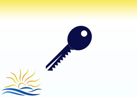 Pictograph of key icon vector illustration.のイラスト素材