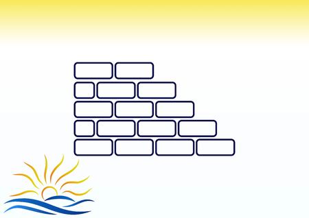 Bricks (brickwork, masonry), iconのイラスト素材