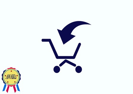 Shopping trolley, cart icon, On line sale iconのイラスト素材