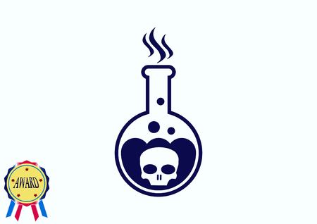 Laboratory equipment, chemistry, science iconのイラスト素材
