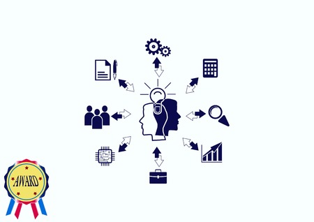 Business strategy icon, business concept icon, vector illustration.のイラスト素材