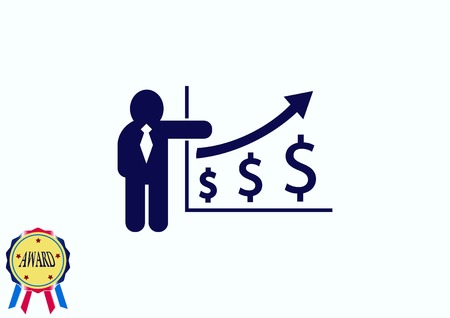 Business strategy icon, business concept icon, vector illustration.のイラスト素材