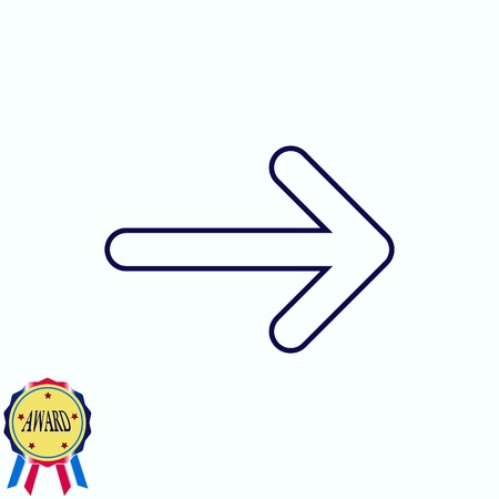 Arrow indicates the direction iconのイラスト素材