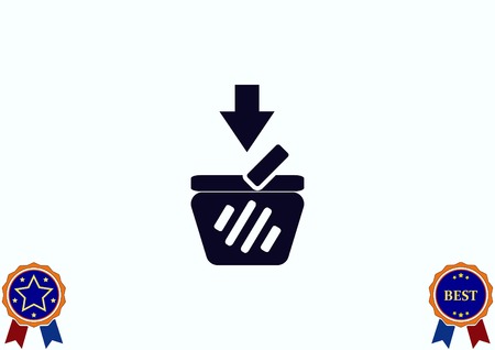 Shopping trolley, cart icon, On line sale icon vector illustration.のイラスト素材