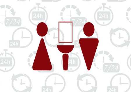 Symbols inlet to the toilet  icon vector illustration.のイラスト素材