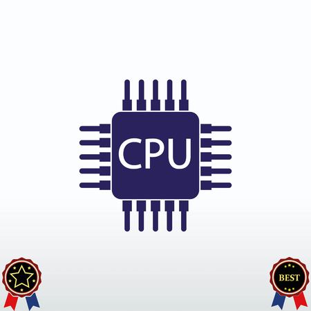 Circuit board, technology icon, vector illustration. Flat design styleのイラスト素材