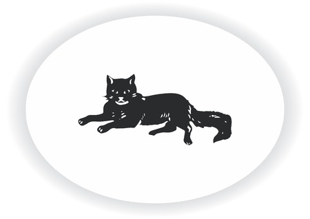 Cat icon, Vector illustration.のイラスト素材
