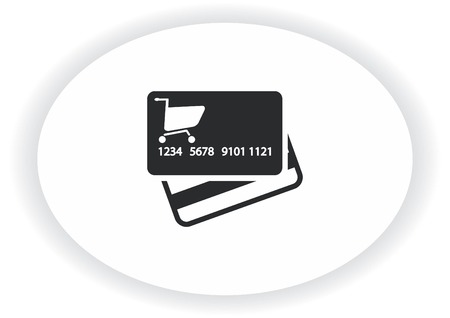 Corporate card icon, credit card icon, vector illustration. Flat design styleのイラスト素材