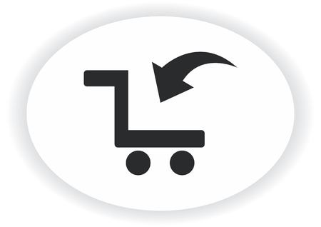 Shopping trolley, cart icon, On line sale iconのイラスト素材