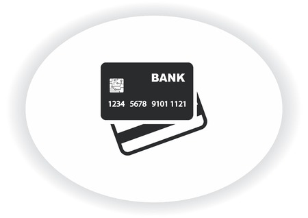 Corporate card icon, credit card icon, vector illustration. Flat design styleのイラスト素材