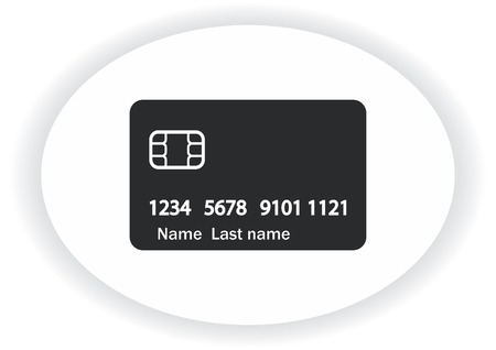 Corporate card icon, credit card icon, vector illustration. Flat design styleのイラスト素材