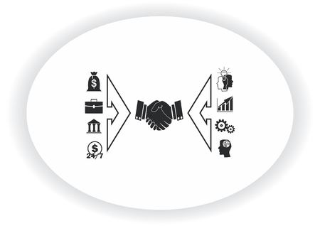 Business strategy icon, business concept icon, vector illustration.のイラスト素材