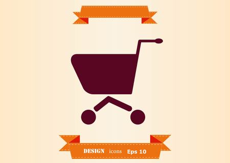 Shopping trolley, cart iconのイラスト素材