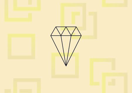 Diamond icon vector illustration.