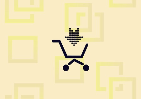 Shopping trolley, cart icon, Online sale icon designのイラスト素材