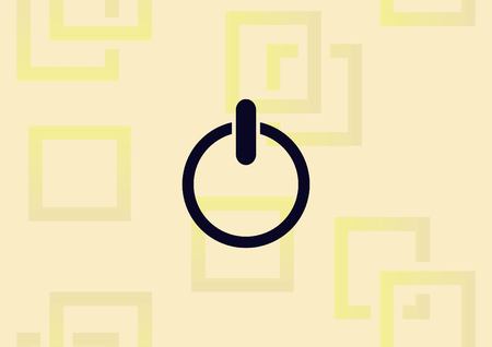 Flat icon of power isolated on a background with pattersのイラスト素材