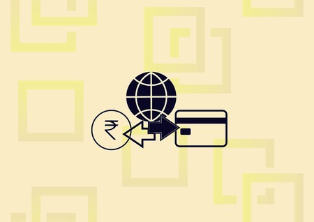 Indian Rupee banking icon vector illustration.のイラスト素材