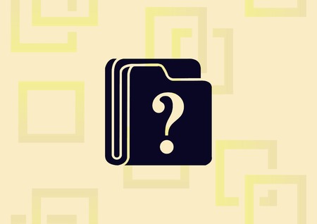 Folder with question mark icon vector illustration.のイラスト素材