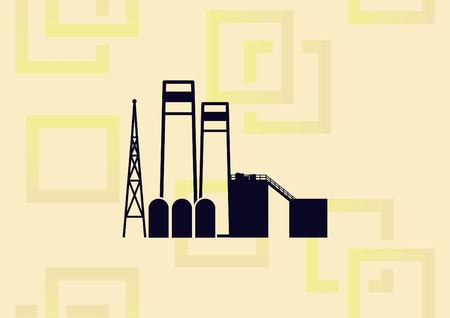 Factory silhouette icon vector illustration.のイラスト素材