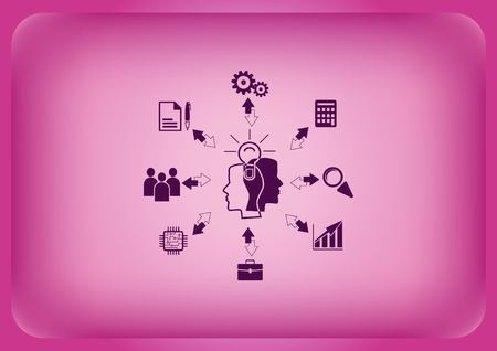 Business strategy icon, business concept icon, vector illustration.のイラスト素材
