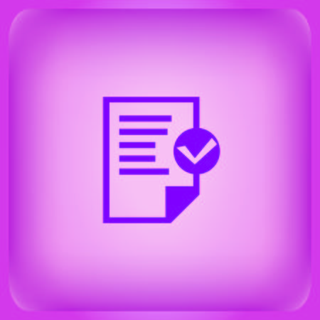 Document determining identity icon Vector illustration on color background.のイラスト素材
