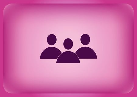 Friends icon isolated on plain violet backgroundのイラスト素材