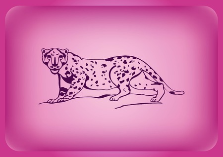 A Vector illustration of an evil isolated on plain violet backgroundのイラスト素材