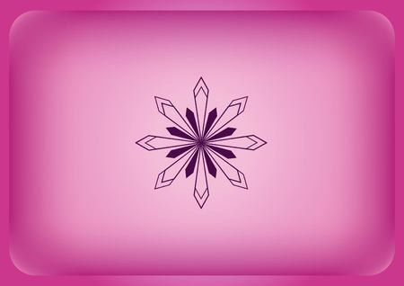 A snowflake icon isolated on plain violet backgroundのイラスト素材