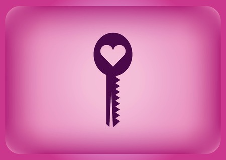 Pictograph of key icon isolated on plain violet backgroundのイラスト素材