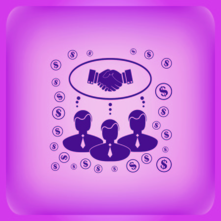 Agreement icon Vector illustration on color background.のイラスト素材