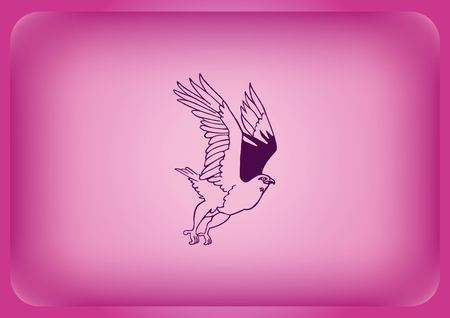 Vector illustration. Angry Eagle.のイラスト素材