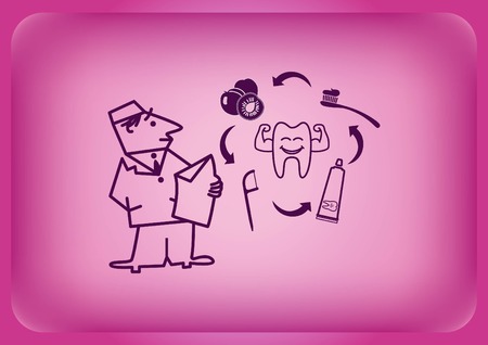Dentistry, dental treatment icon Vector illustration on color background.のイラスト素材