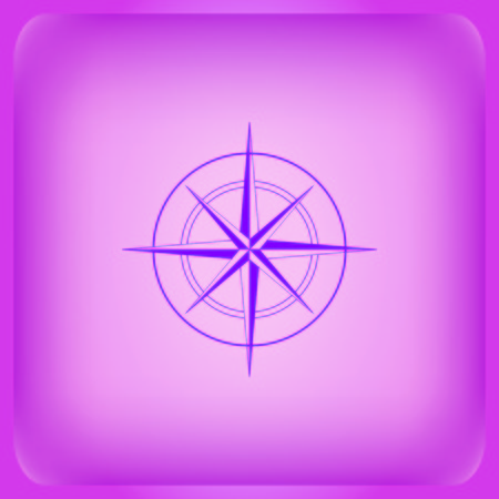 Clock icon isolated on plain violet backgroundのイラスト素材