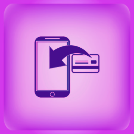 Internet banking icon. Vector illustration on color background.のイラスト素材