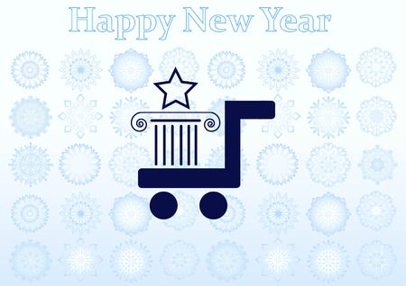 Shopping trolley, cart icon, On line sale iconのイラスト素材