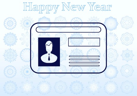 Document determining identity icon.のイラスト素材