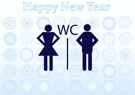 Symbols inlet to the toilet  iconのイラスト素材