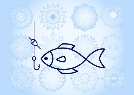 Fishing icon. Vector illustration.のイラスト素材