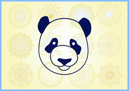 Vector illustration of a panda.のイラスト素材