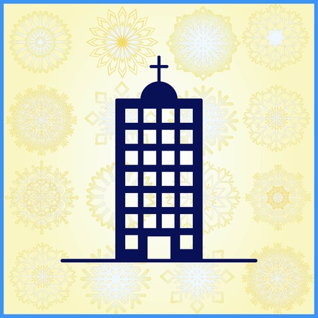 Christian church, house of prayer, Baptist iconのイラスト素材
