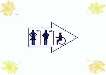 Symbols inlet to the toilet  iconのイラスト素材