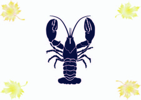 Lobster, cancer icon. Vector illustration. Logo, graphics, seafood. Marine reptile.のイラスト素材