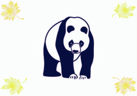 Vector illustration of a panda.のイラスト素材