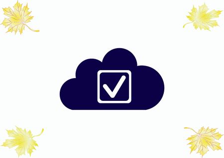 Cloud storage, icon  vector illustrationのイラスト素材