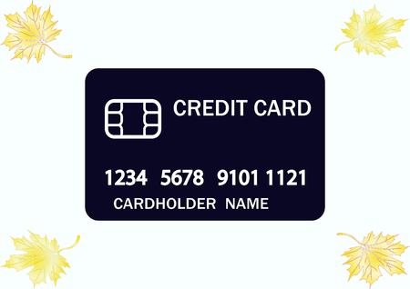 Corporate card icon, credit card icon, vector illustration. Flat design styleのイラスト素材