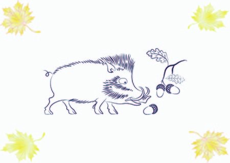 Vector illustration of the evil head, ferocious, aggressive boar. Predatory, dangerous beast. Angry wild boar. piggy web icon.のイラスト素材