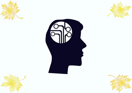 Circuit board, technology icon, vector illustration. Flat design styleのイラスト素材