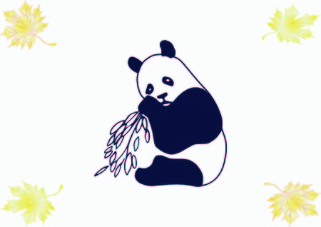 Vector illustration of a panda.のイラスト素材
