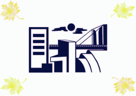 City silhouette icon. Vector Illustration. logo City landscape.のイラスト素材