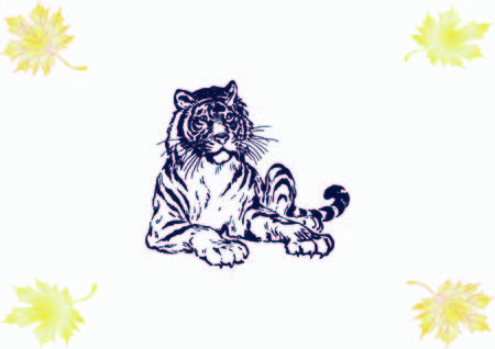 Vector illustration of an evil, savage, aggressive tiger. Predatory, dangerous beast. Angry Tiger.のイラスト素材